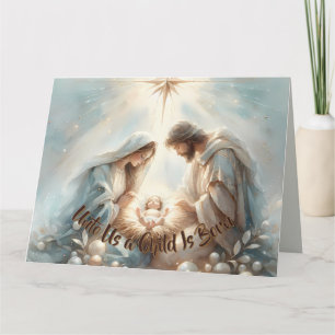 Tarjeta Escena de la Natividad de la Sagrada Familia Radia