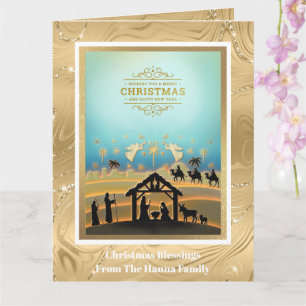 Tarjeta Escena de la Natividad "Feliz Navidad y Próspero A
