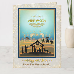 Tarjeta Escena de la Natividad "Feliz Navidad y Próspero A