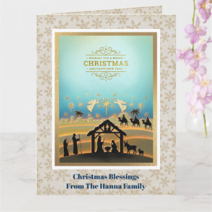 Tarjeta Escena de la Natividad "Feliz Navidad y Próspero A