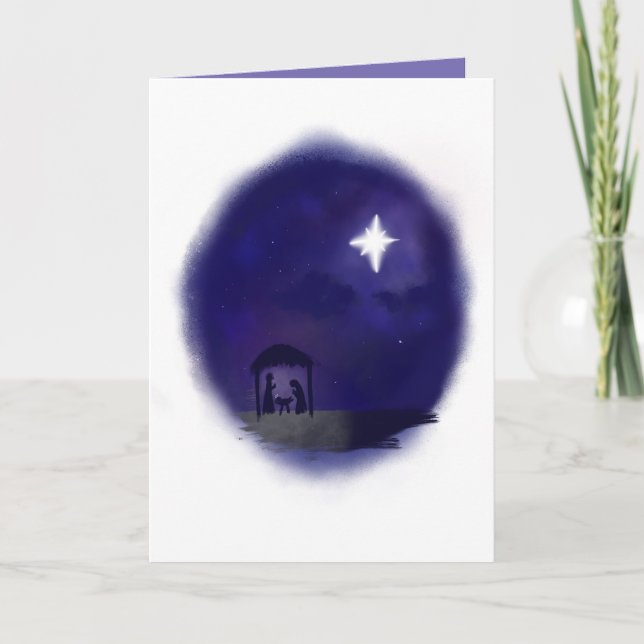 Tarjeta Escena de la Natividad / Mary no obtuvo un epidura (Anverso)