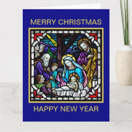 TARJETA ESCENA DE NATIVIDAD DE MERRY CHRISTMAS