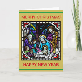 TARJETA ESCENA DE NATIVIDAD DE MERRY CHRISTMAS