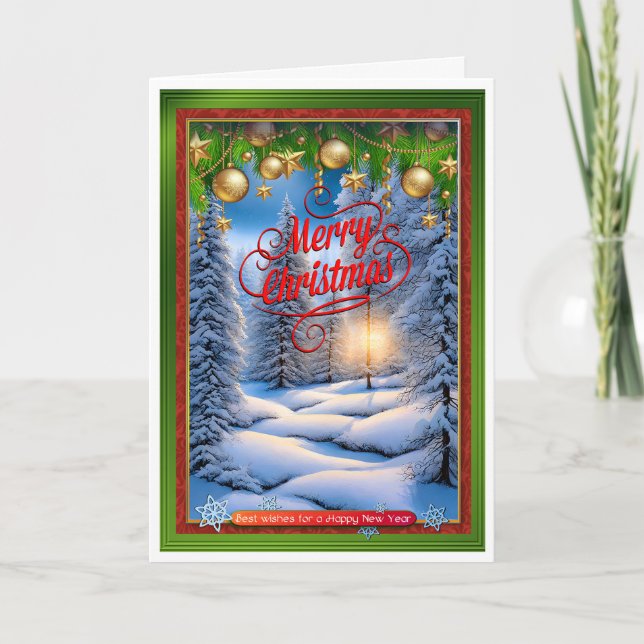 Tarjeta escena de navidades (Anverso)