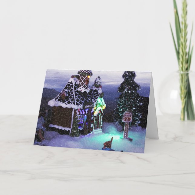 Tarjeta Escena de nieve de invierno 2020 en Wonderland (Anverso)