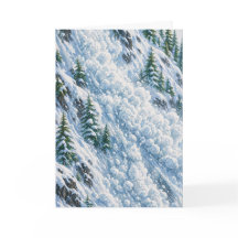 Escena de nieve en la montaña de alud