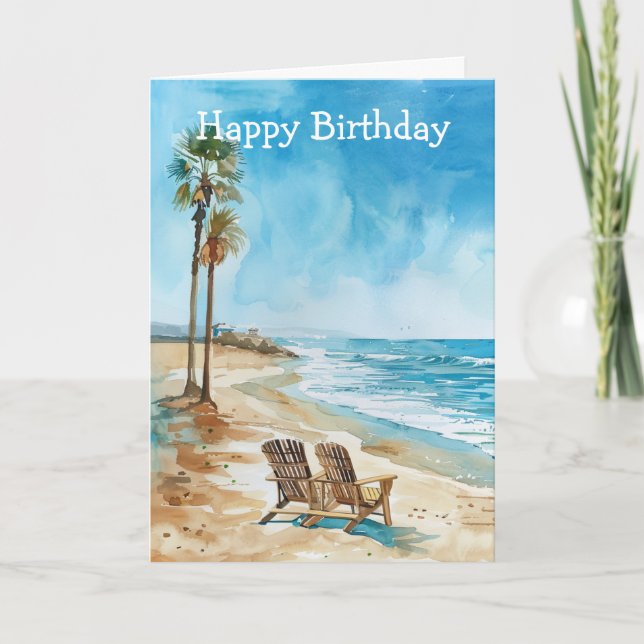 Tarjeta Escena de playa (Anverso)