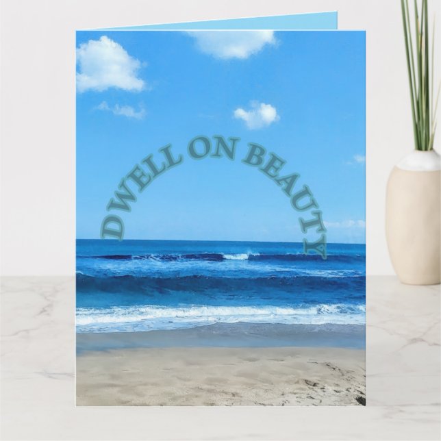 Tarjeta Escena de playa Dwell on joy  (Anverso)