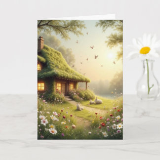 Tarjeta Escena de praderas infinitas - Flores silvestres d