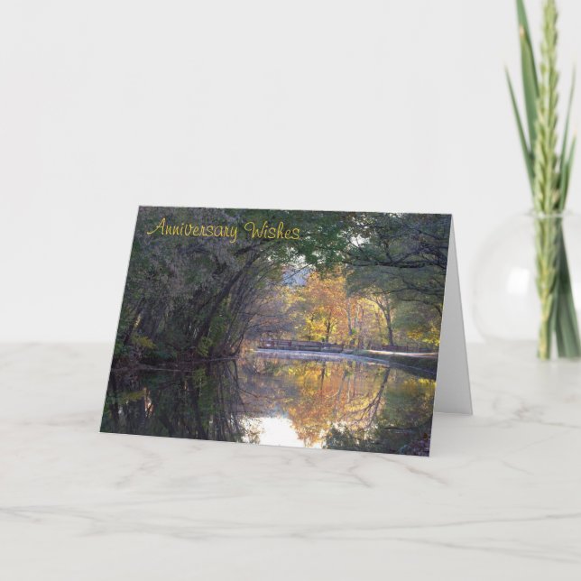 Tarjeta Escena del canal C&O para aniversario de bodas (Anverso)