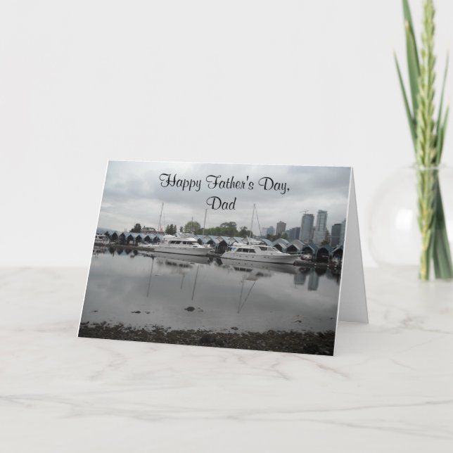 Tarjeta Escena del canotaje del día de padre (Anverso)