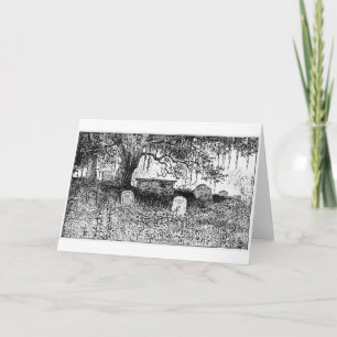 Tarjeta Escena del cementerio de Halloween