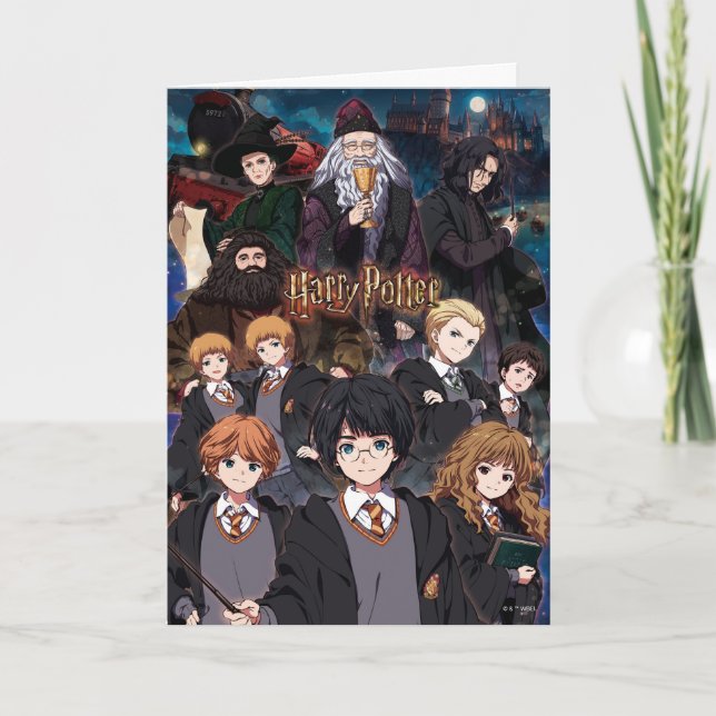 TARJETA ESCENA DEL CONJUNTO DE ANIMÉ DE HARRY POTTER™ (Anverso)