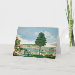 Tarjeta Escena del puerto con castillo Jurgan Frederick