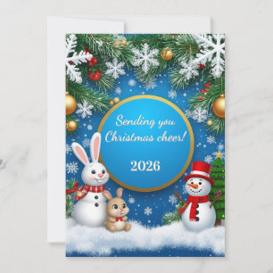 Tarjeta Escena festiva de vacaciones de Navidad