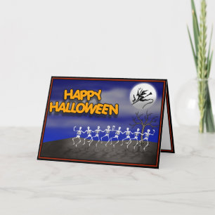 Tarjeta Escena Fiesta de Halloween Moonlit