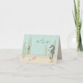 Tarjeta Escena Notecard del Seahorse