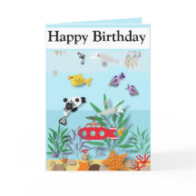 Escena submarina colorida editable