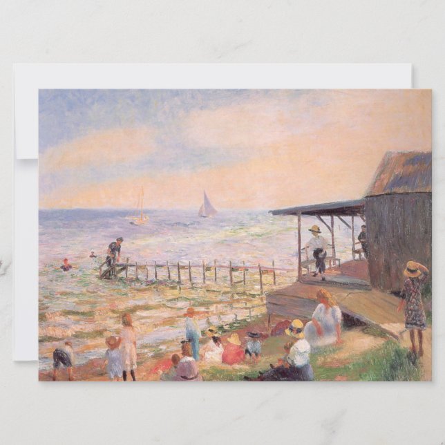 Tarjeta Escenario playero de verano (Anverso)