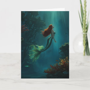Tarjeta Escenario submarino de fantasía artística de la Si