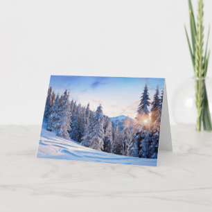 Tarjeta escenas de invierno Cartas de bienvenida de fotos 