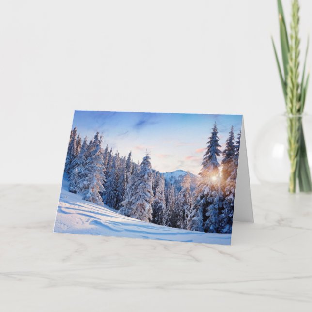 Tarjeta escenas de invierno Cartas de bienvenida de fotos  (Anverso)