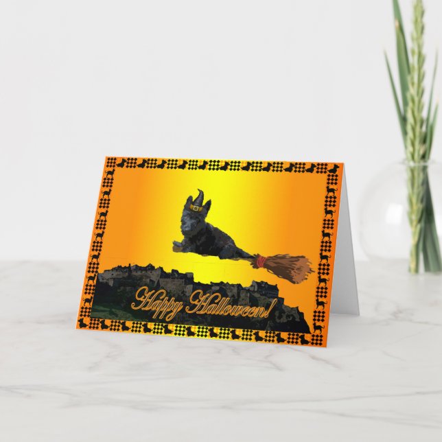 Tarjeta Escocés Halloween (Anverso)