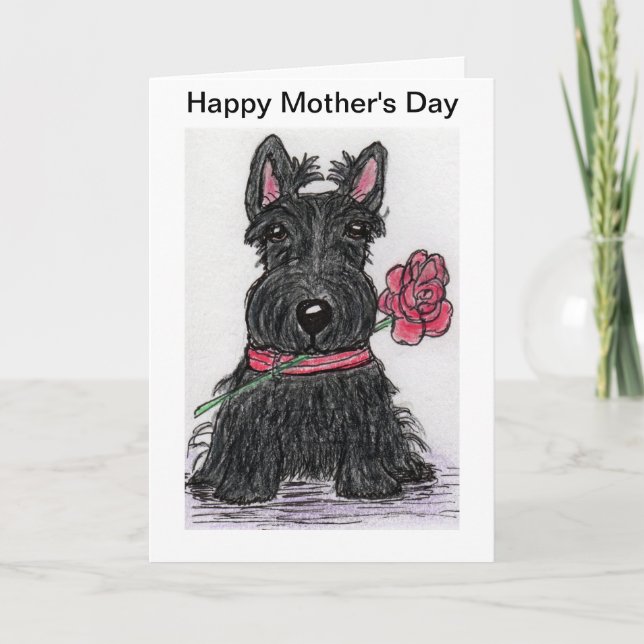 Tarjeta Escocia: Mamá del día de la madre, esposa nana (Anverso)