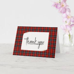 Tarjeta Escocia Red Black Tartan Plaid
