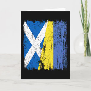 Tarjeta Escocia Ucrania Media Bandera Escocesa Herencia Uc