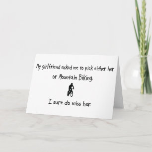 Tarjeta Escoja Novia o Montaña Bicicleta