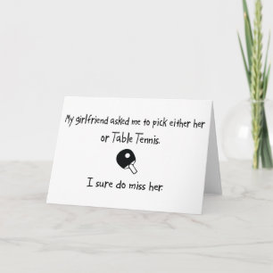 Tarjeta Escoja Novia o Tenis de Mesa