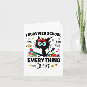 Tarjeta Escolar Feliz primer día de clases está bien, yo s