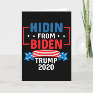 Tarjeta Esconderse de Biden Hombres Mujeres Vintage Pro Tr