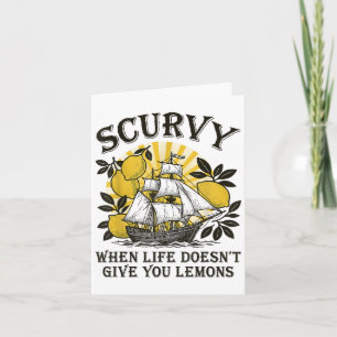 Tarjeta Escorbuto Cuando La Vida No Te Da Limones Fruta Di
