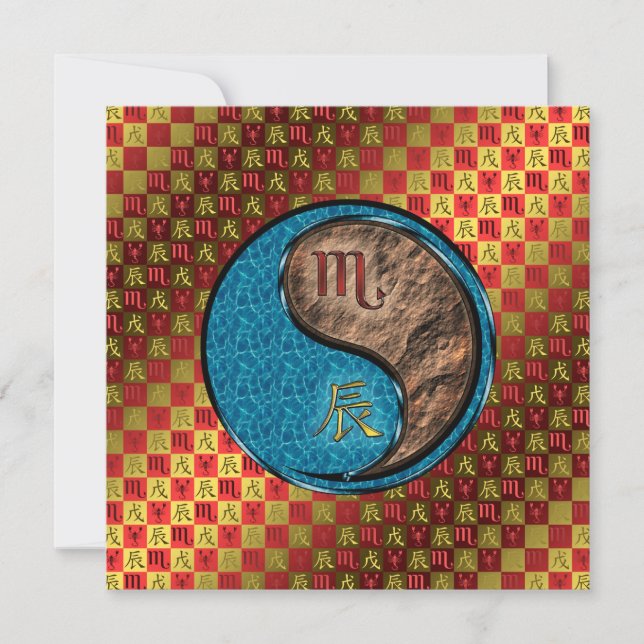 Tarjeta Escorpio & Dragón de Tierra (Anverso)