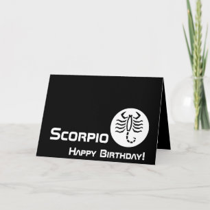 Tarjeta Escorpio, Feliz Cumpleaños!-Personalizar