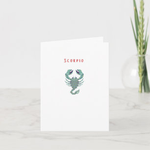 Tarjeta Escorpio Rosa, zodiaco, signo zodiacal