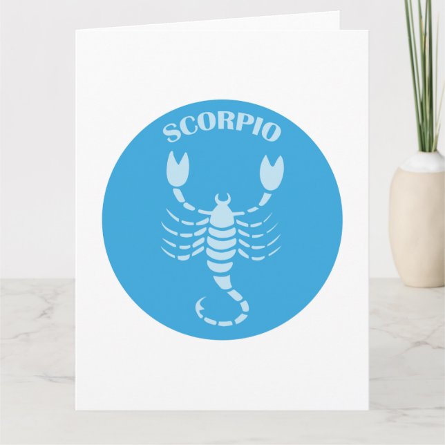 Tarjeta Escorpio, Rótulo Zodiaco, Horóscopo, Astrología (Anverso)