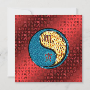 Tarjeta Escorpio & Tigre de Fuego