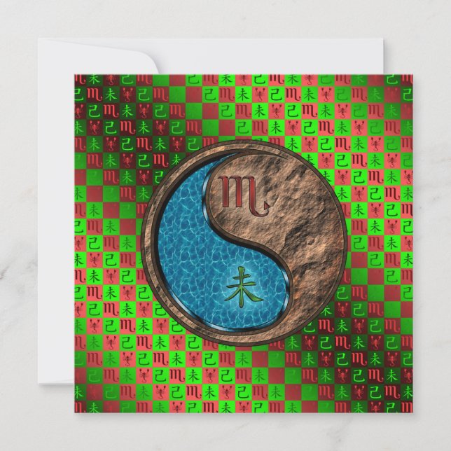 Tarjeta Escorpio y Cabra de Tierra (Anverso)