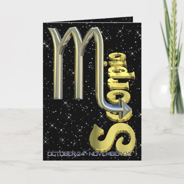 Tarjeta Escorpión - del 24 de octubre al 22 de noviembre (Anverso)