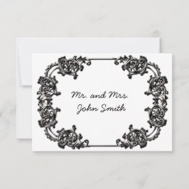 TARJETA ESCORT BODA DE VINTAGE CLASSY