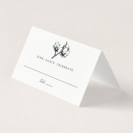 Tarjeta Escort Place para Bodas de la planta de al