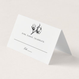 Tarjeta Escort Place para Bodas de la planta de al