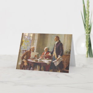 Tarjeta Escribiendo La Declaración De Independencia