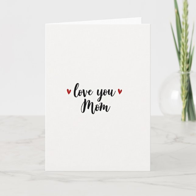 Tarjeta Escrita a Mano Te Amo Mamá (Anverso)