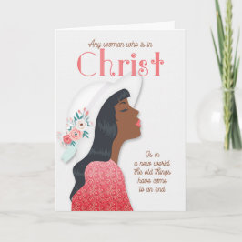 Tarjeta Escritura cristiana de Pascua con afroamericano