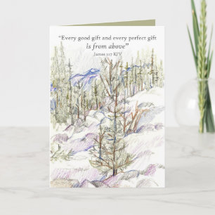 Tarjeta Escritura de Feliz Navidad James Bosque Invernal