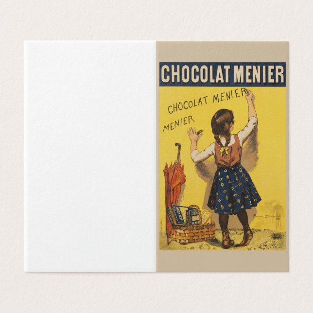 Tarjeta Escritura de pared de Chocolat Menier (Exterior desplegado)